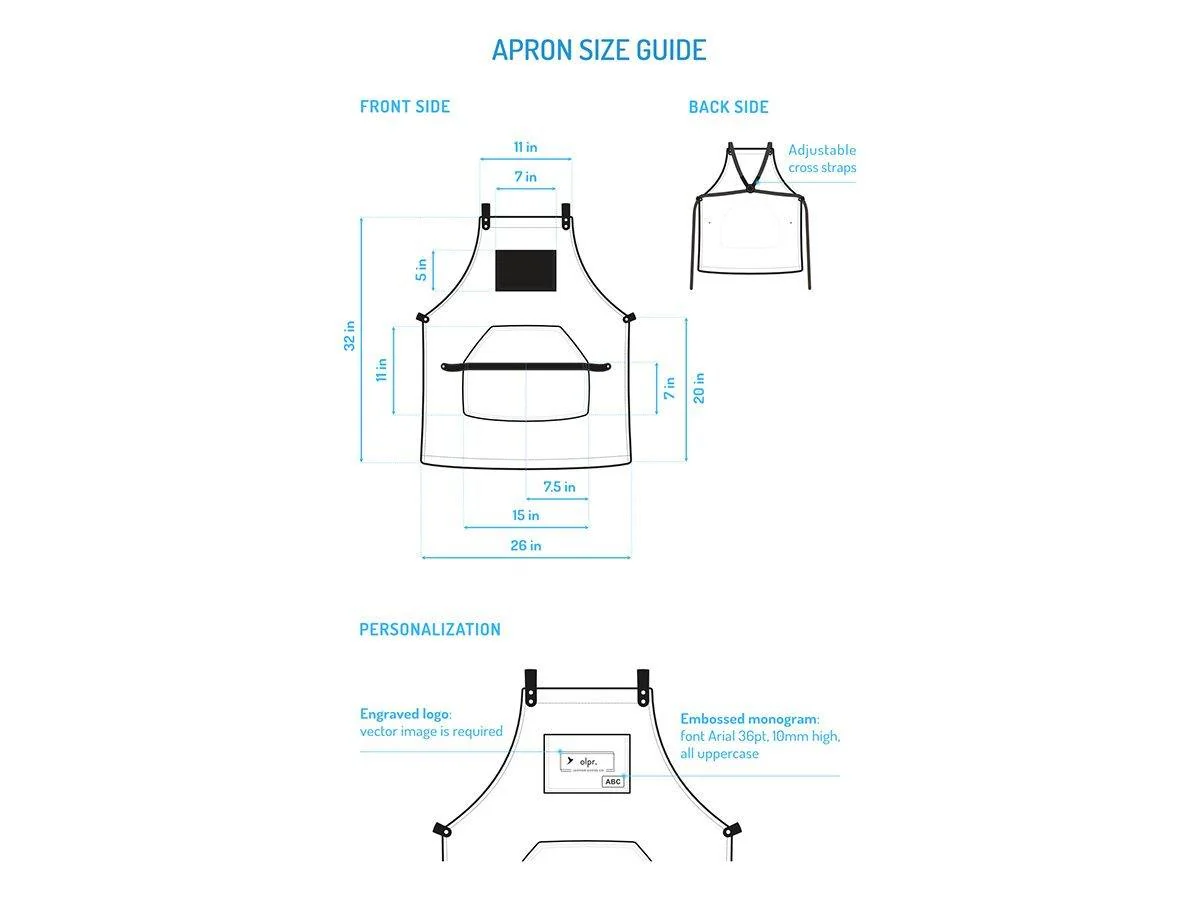 Canvas and Leather Apron - Olive - Image 8