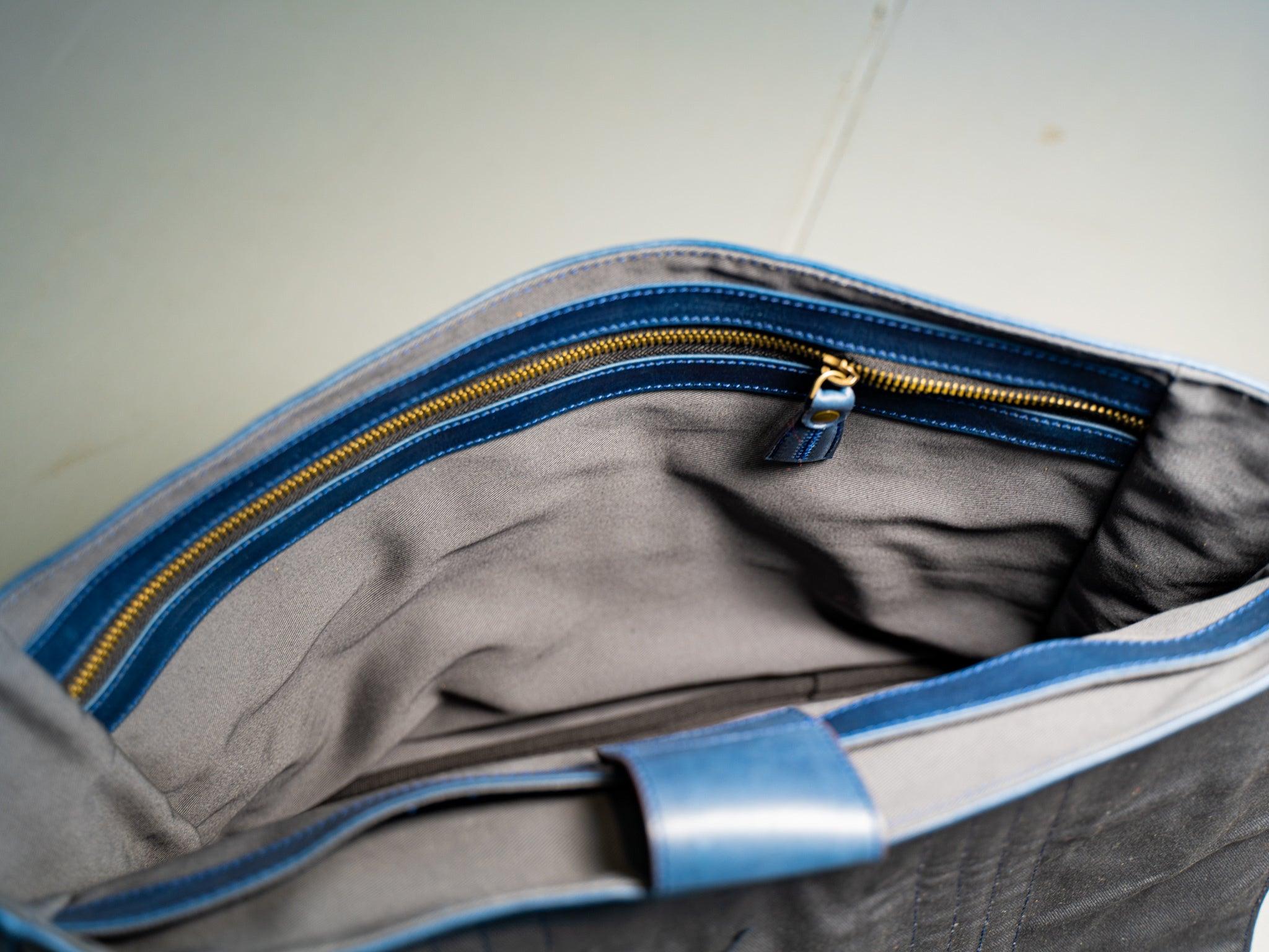 Canvas and Leather Messenger Bag Tan - Image 7