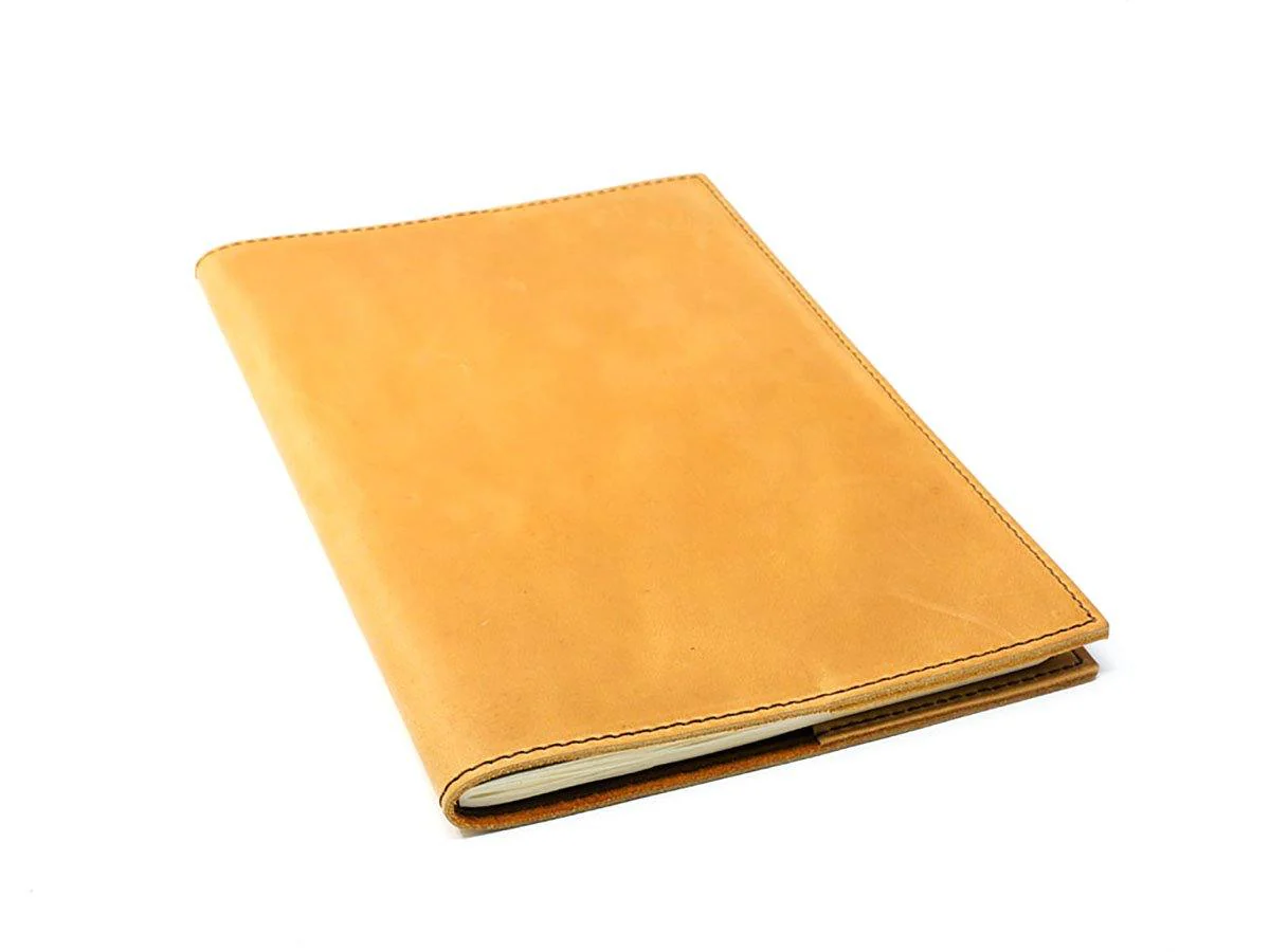 Crazy Horse Large Leather Journal - Wheat