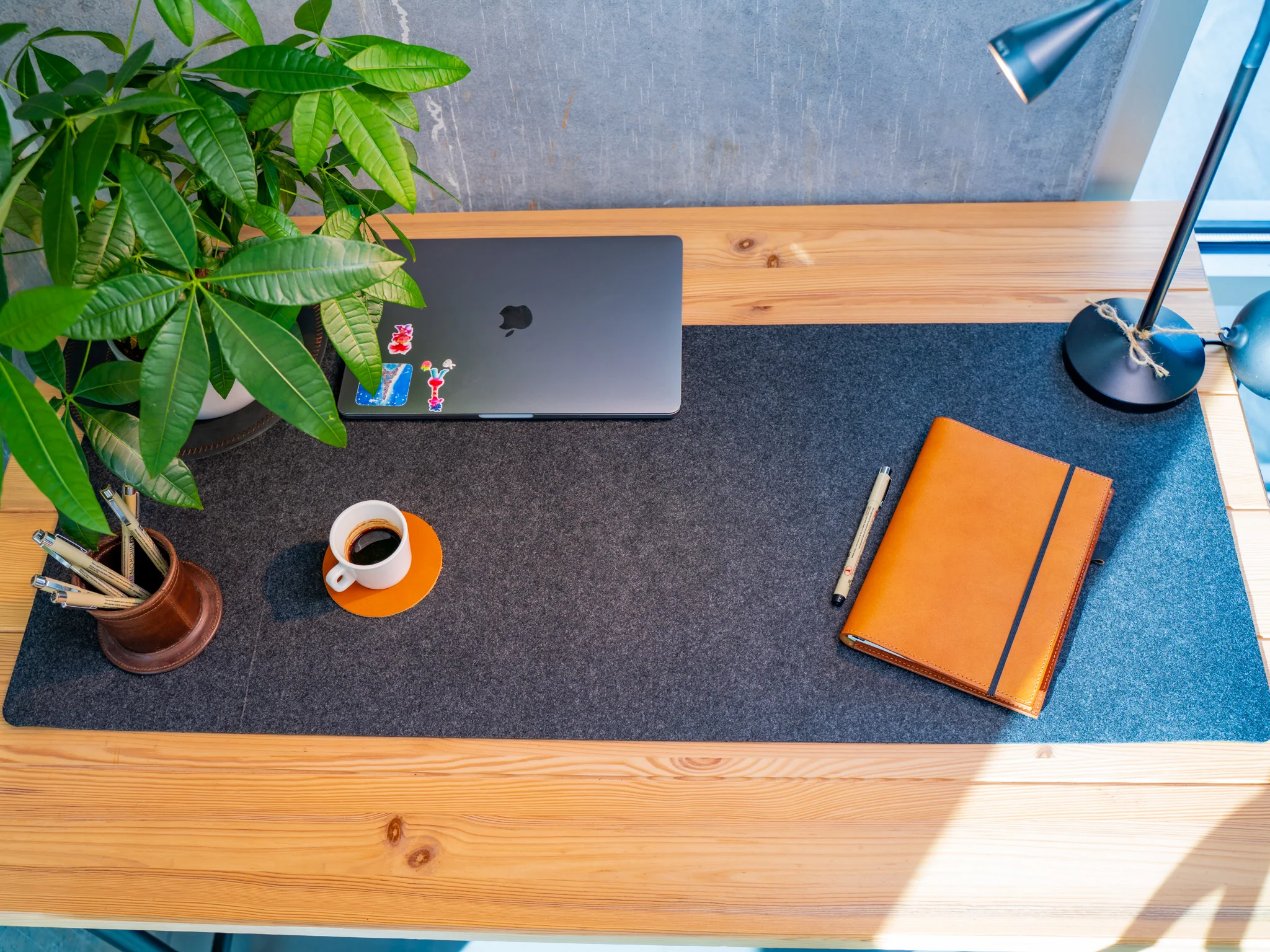 Felt Desk Pad - Dark Grey 40''x16''