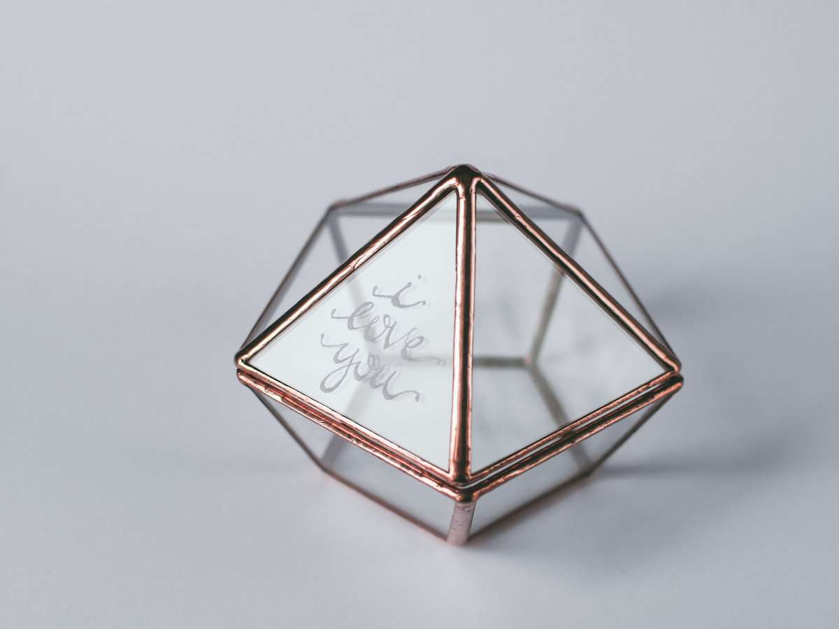 Geometric Glass Ring Box