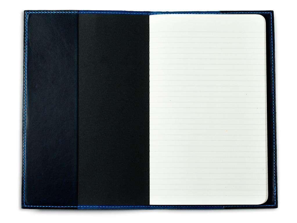 Horween Leather Moleskine Cahier Notebook Cover - Blue - Image 2