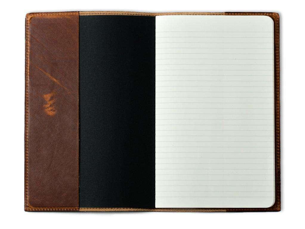 Horween Leather Moleskine Cahier Notebook Cover - Chestnut - Image 2