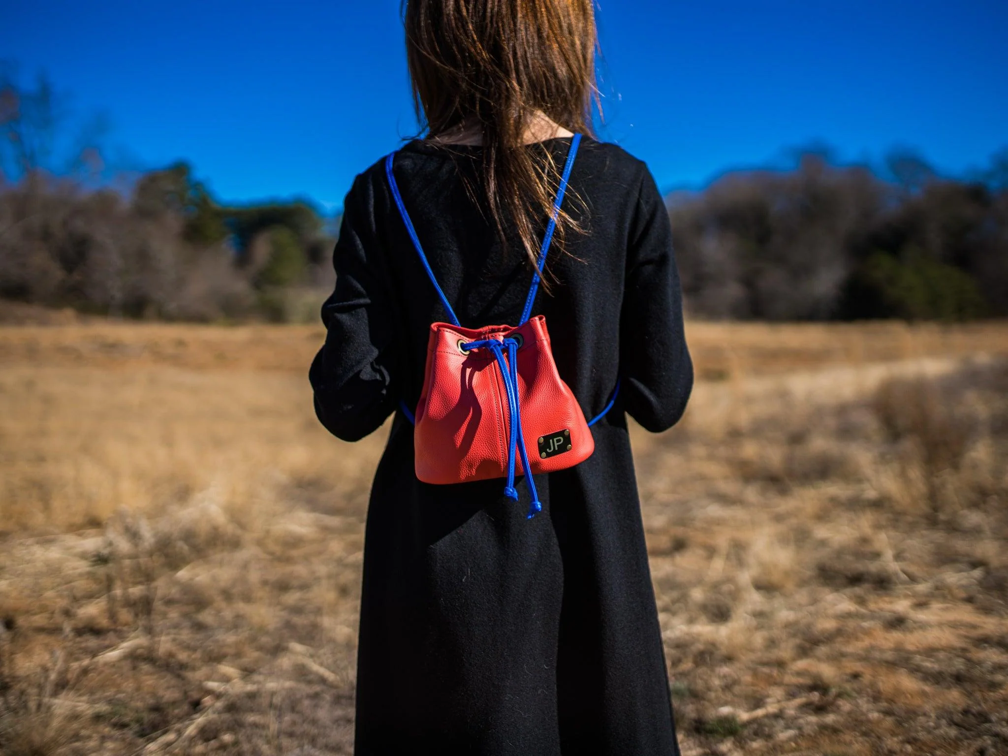 Italian Leather Owl Bag - Red