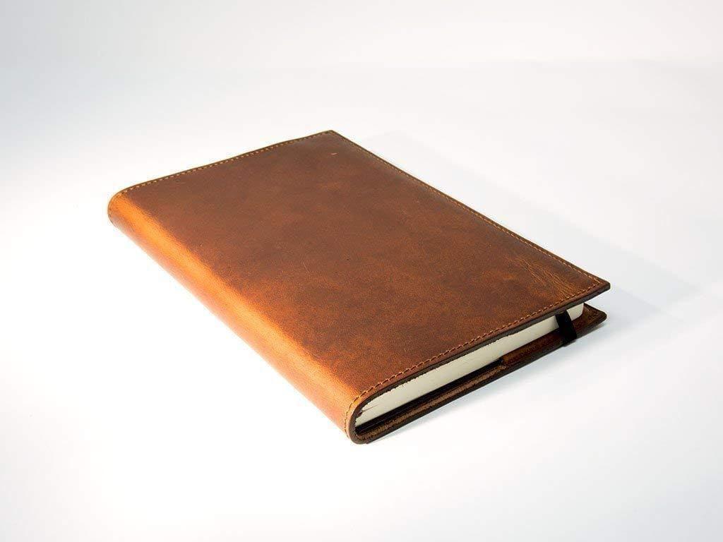 Large Leather Planner Cover - Chestnut - Image 2
