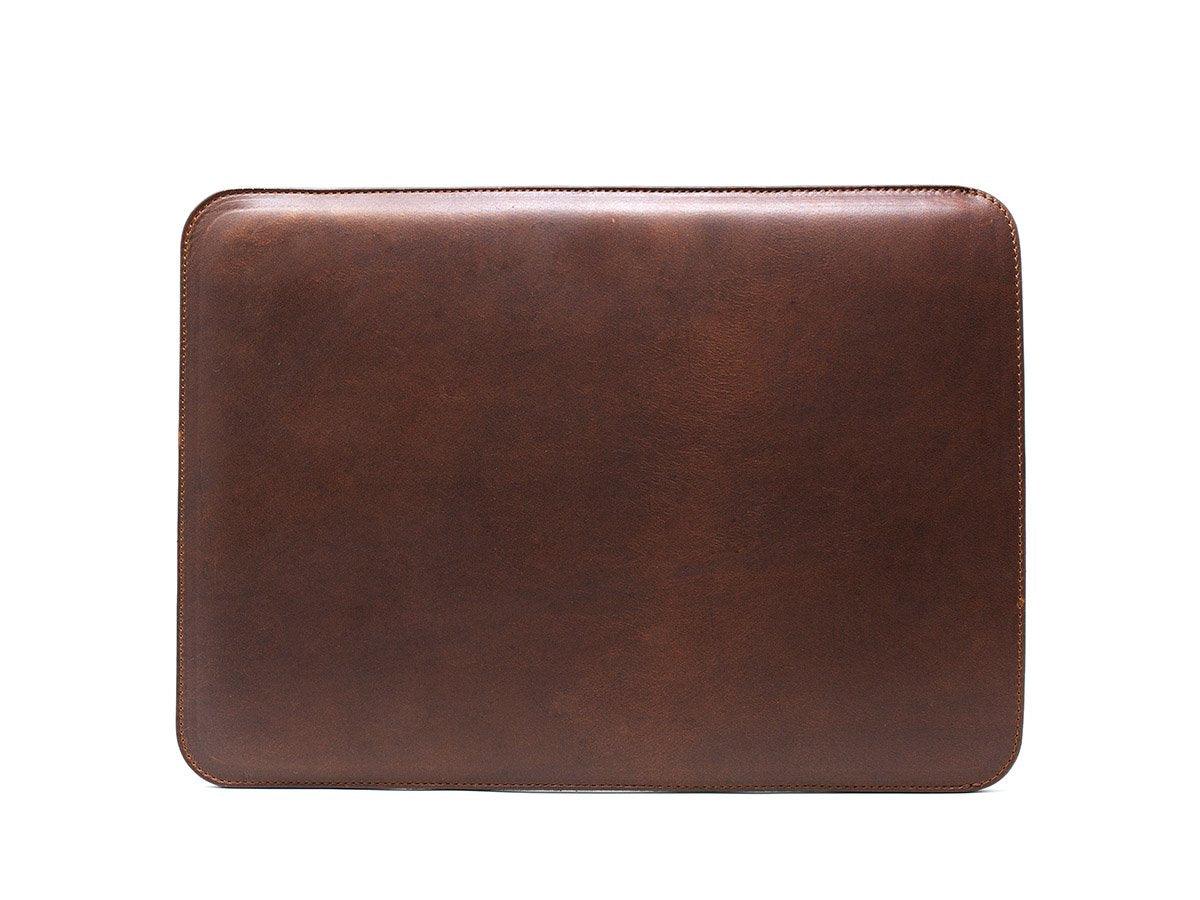 Leather Macbook Sleeve With Wool Lining - Chestnut