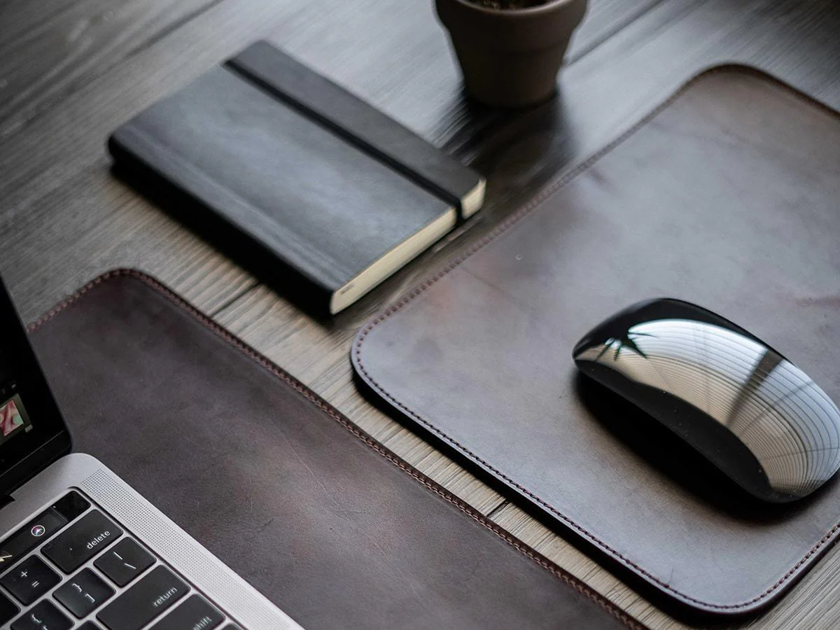 Leather Mouse Pad Horween - Brown