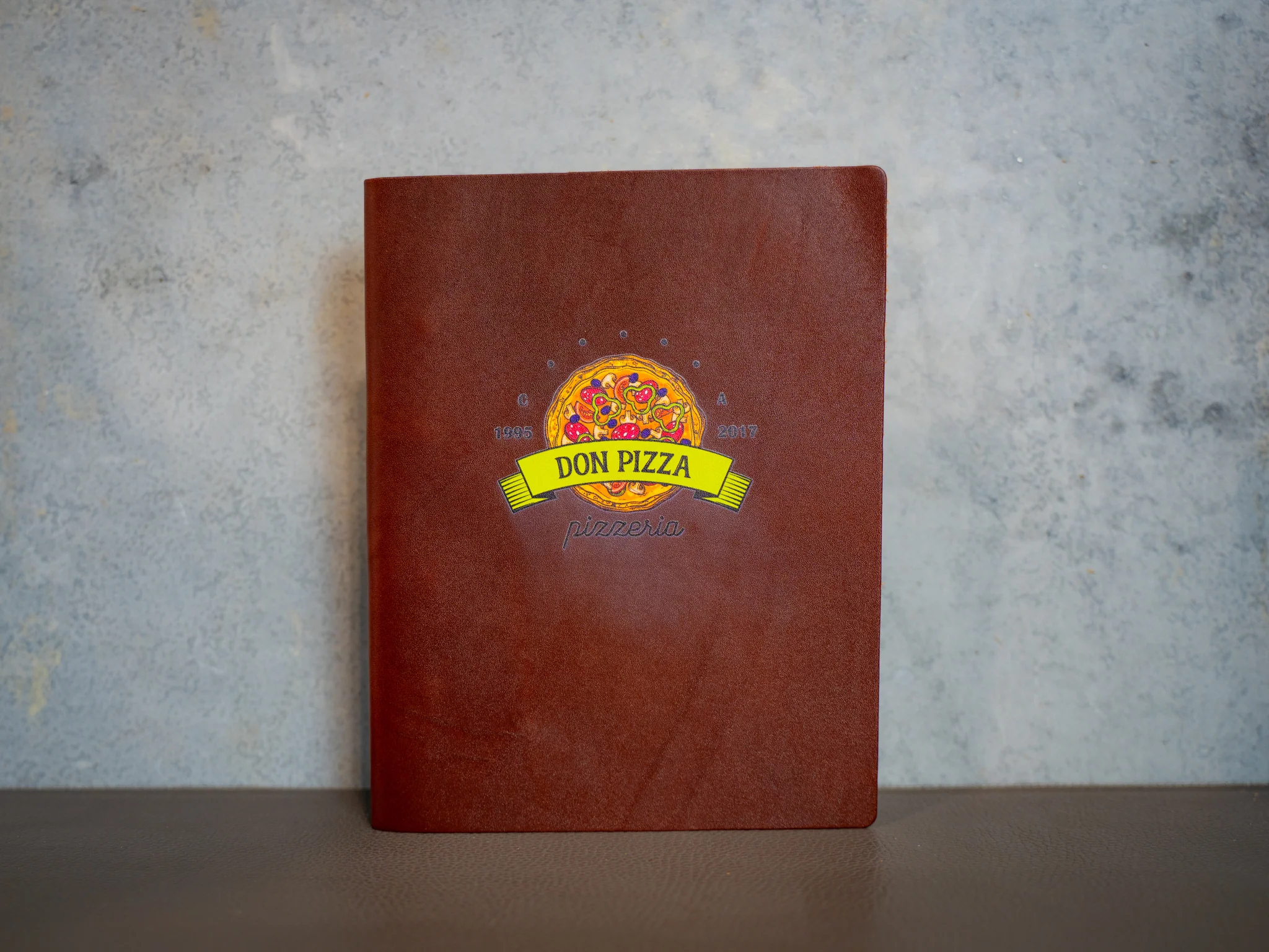 MEXICAN LEATHER SIMPLE MENU COVER - Chestnut - Image 7