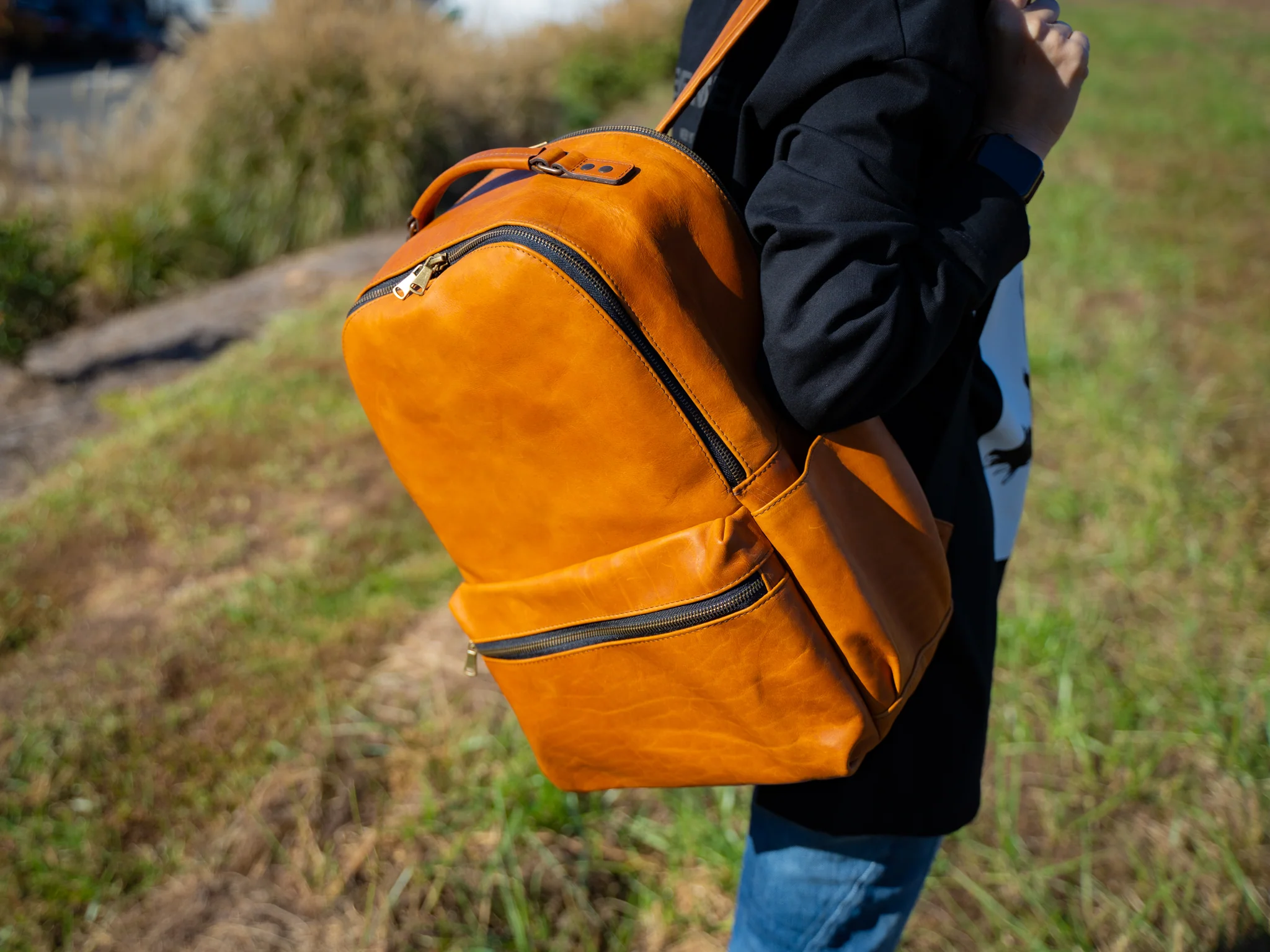 Milwaukee Leather Backpack Urban for Woman - Natural - Image 2