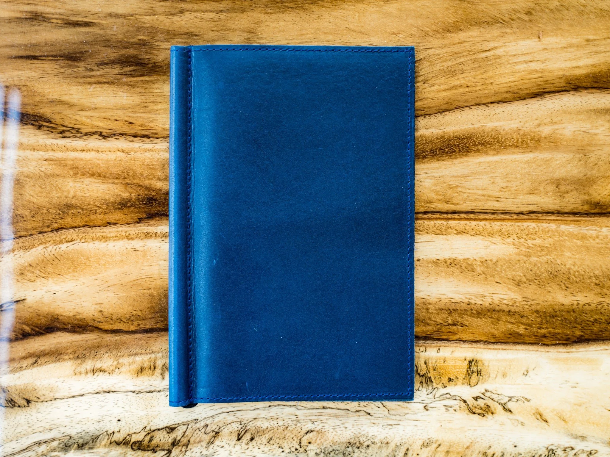 Leather Softcover Menu Holder - Navy