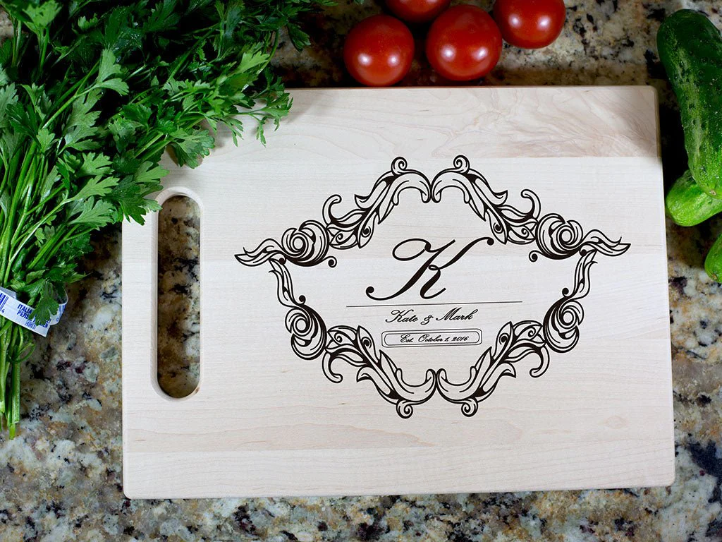 Personalized Wooden Cutting Board Engagement Gift