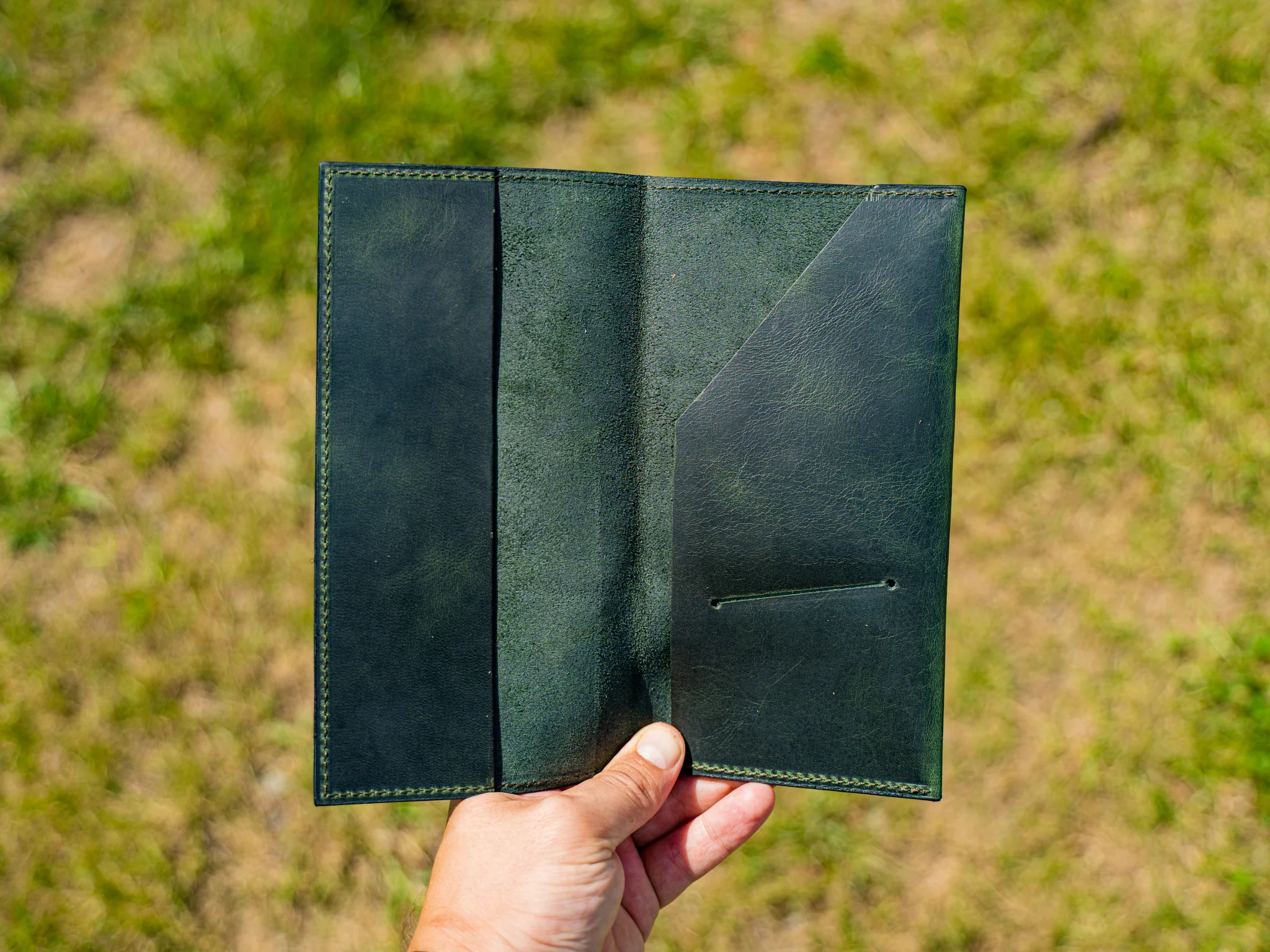 Softcover Restaurant Check Presenter - Green Moss