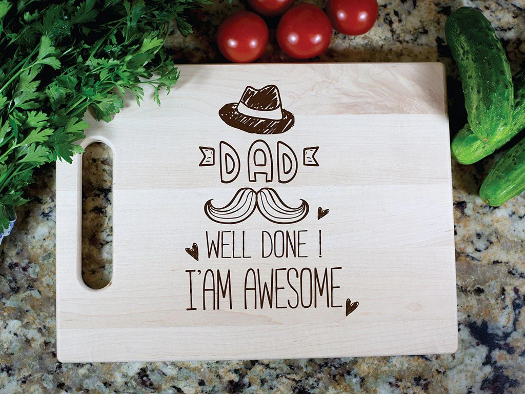 Wooden Cutting Board I Am Awesome