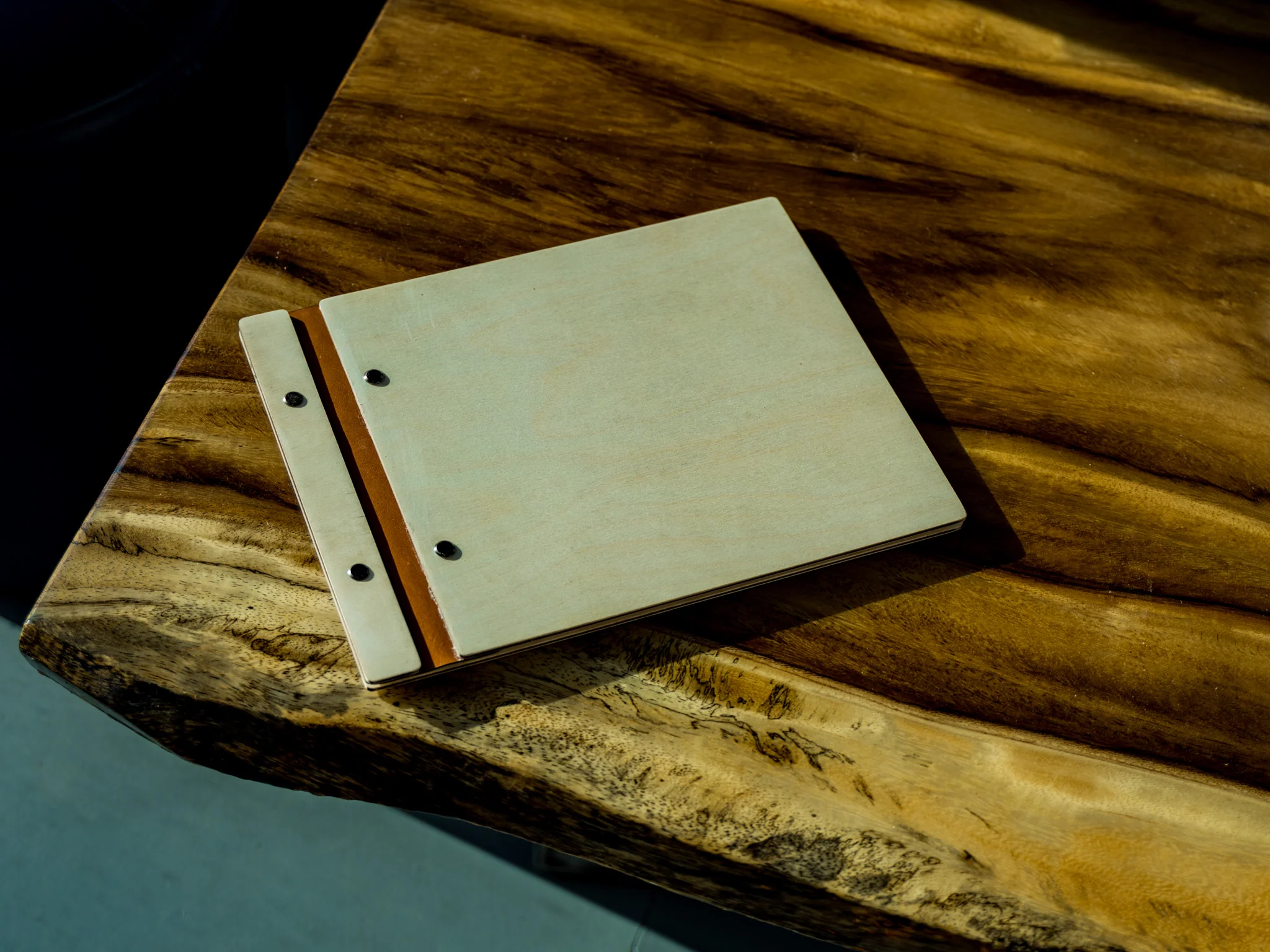 Wooden Menu Book - Horizontal